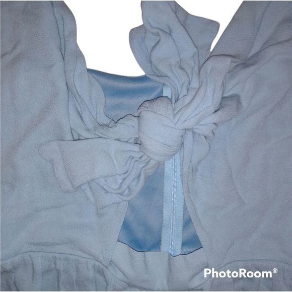 Leith Baby Blue Spaghetti Strap Sternum Peek-A-Boo Dress 💙 - Picture 6 of 6